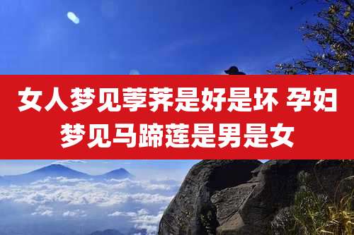 女人梦见荸荠是好是坏 孕妇梦见马蹄莲是男是女