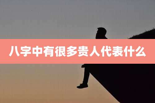 八字中有很多贵人代表什么