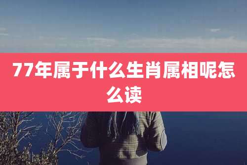 77年属于什么生肖属相呢怎么读