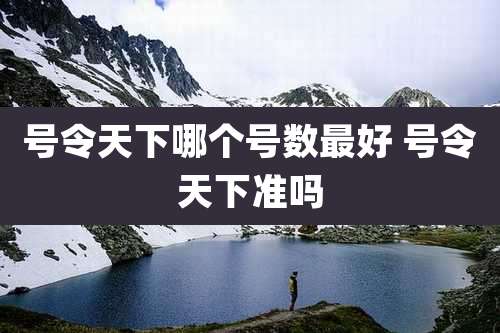 号令天下哪个号数最好 号令天下准吗