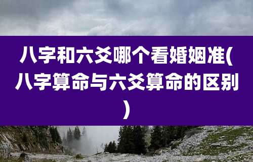 八字和六爻哪个看婚姻准(八字算命与六爻算命的区别)