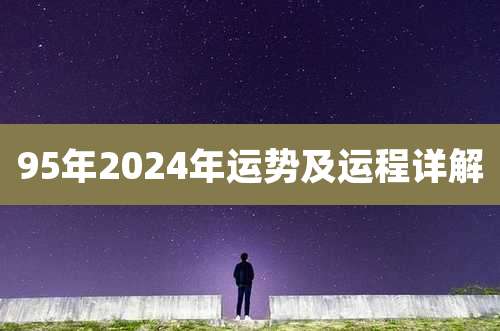 95年2024年运势及运程详解