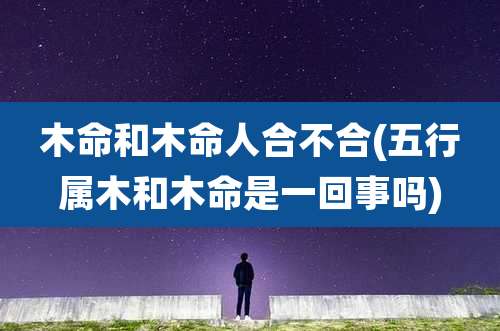木命和木命人合不合(五行属木和木命是一回事吗)