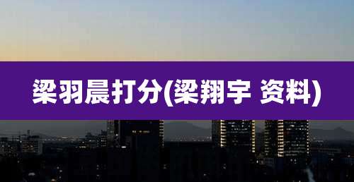 梁羽晨打分(梁翔宇 资料)