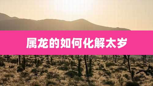 属龙的如何化解太岁