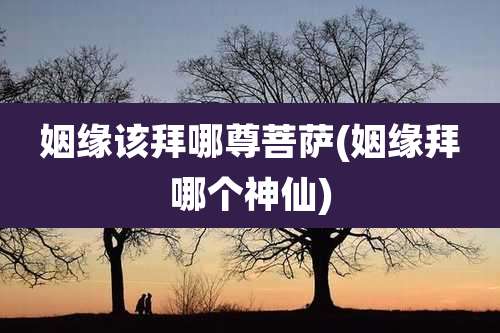 姻缘该拜哪尊菩萨(姻缘拜哪个神仙)