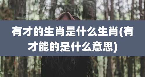 有才的生肖是什么生肖(有才能的是什么意思)