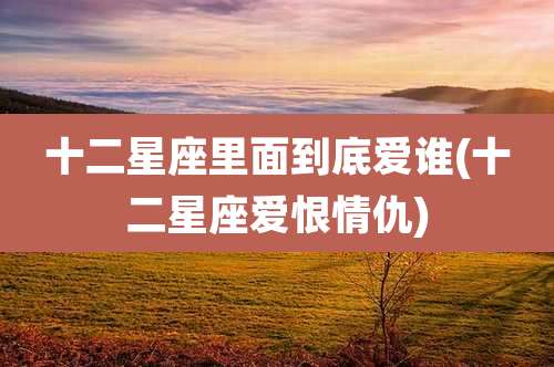 十二星座里面到底爱谁(十二星座爱恨情仇)