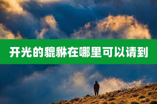 开光的貔貅在哪里可以请到