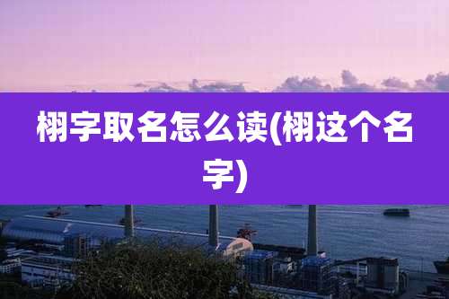 栩字取名怎么读(栩这个名字)