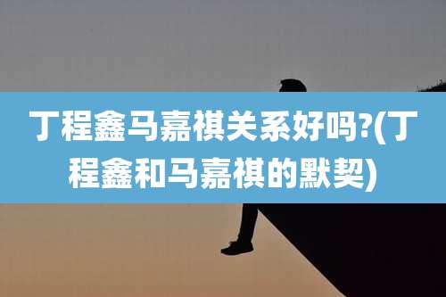 丁程鑫马嘉祺关系好吗?(丁程鑫和马嘉祺的默契)