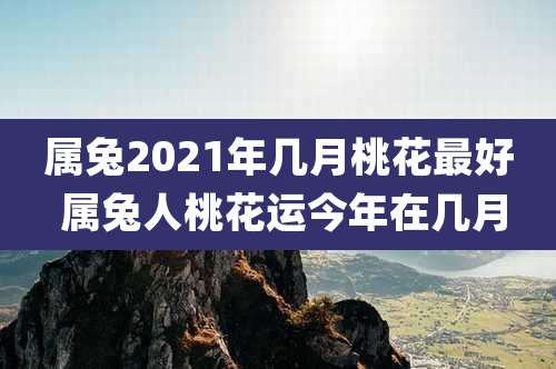 属兔2021年几月桃花最好 属兔人桃花运今年在几月