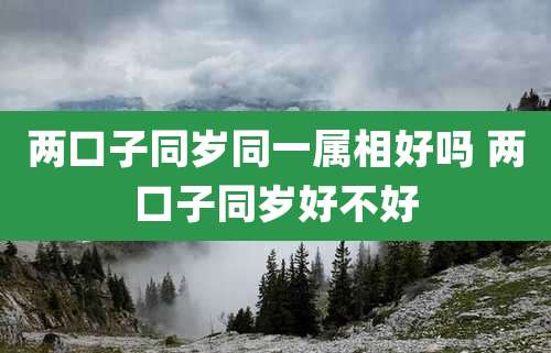 两口子同岁同一属相好吗 两口子同岁好不好