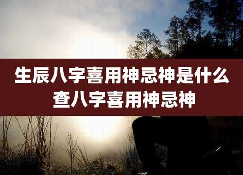 生辰八字喜用神忌神是什么 查八字喜用神忌神