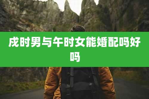 戍时男与午时女能婚配吗好吗