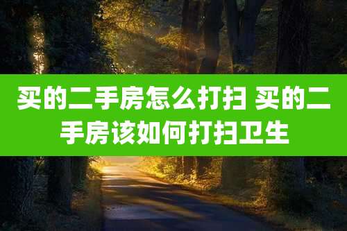 买的二手房怎么打扫 买的二手房该如何打扫卫生
