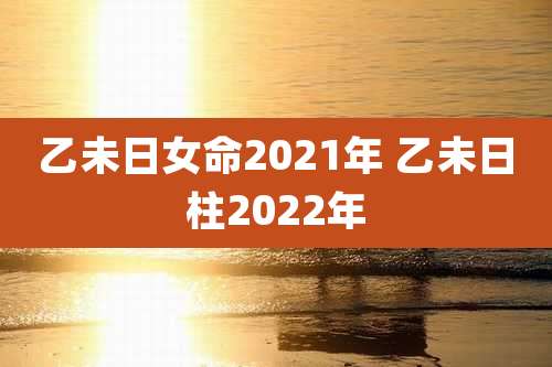乙未日女命2021年 乙未日柱2022年