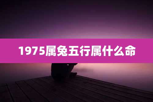 1975属兔五行属什么命