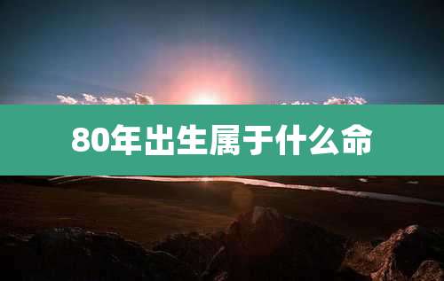 80年出生属于什么命