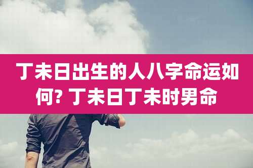 丁未日出生的人八字命运如何? 丁未日丁未时男命