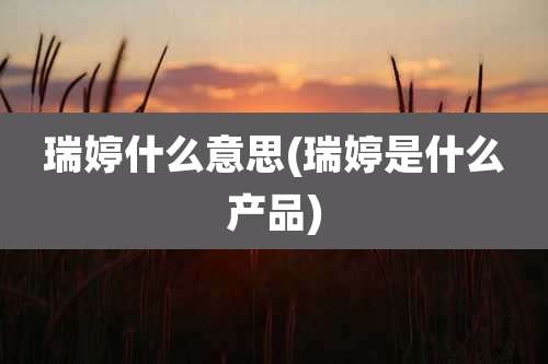 瑞婷什么意思(瑞婷是什么产品)