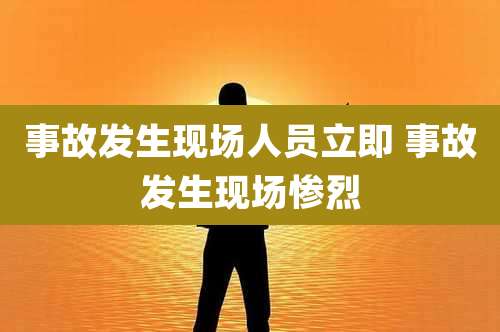 事故发生现场人员立即 事故发生现场惨烈