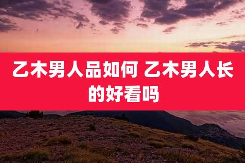 乙木男人品如何 乙木男人长的好看吗