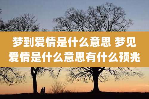 梦到爱情是什么意思 梦见爱情是什么意思有什么预兆