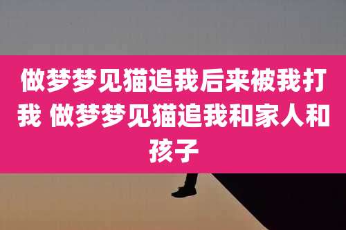 做梦梦见猫追我后来被我打我 做梦梦见猫追我和家人和孩子