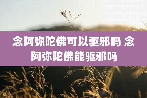 念阿弥陀佛可以驱邪吗 念阿弥陀佛能驱邪吗