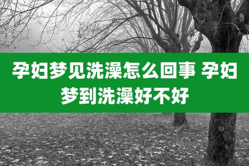 孕妇梦见洗澡怎么回事 孕妇梦到洗澡好不好