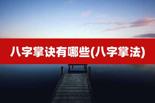 八字掌诀有哪些(八字掌法)