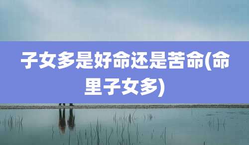 子女多是好命还是苦命(命里子女多)