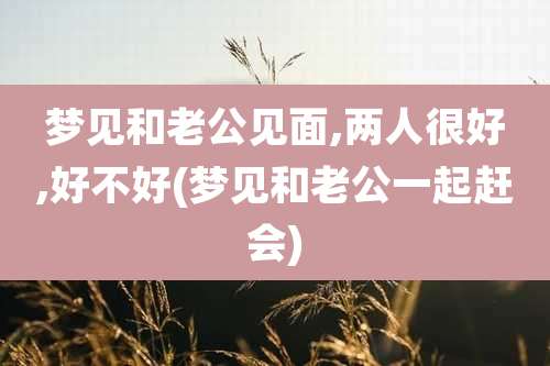 梦见和老公见面,两人很好,好不好(梦见和老公一起赶会)
