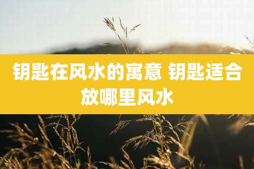 钥匙在风水的寓意 钥匙适合放哪里风水