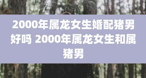 2000年属龙女生婚配猪男好吗 2000年属龙女生和属猪男