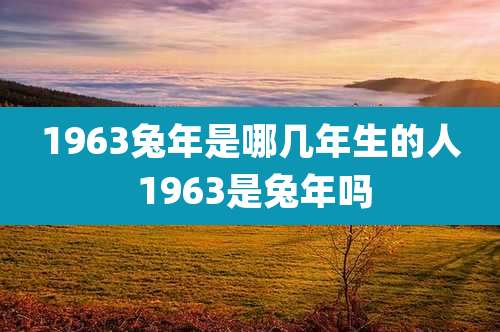 1963兔年是哪几年生的人 1963是兔年吗
