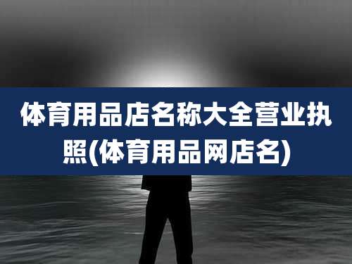 体育用品店名称大全营业执照(体育用品网店名)