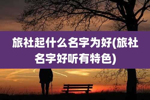 旅社起什么名字为好(旅社名字好听有特色)