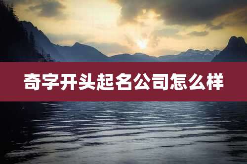 奇字开头起名公司怎么样