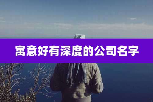 寓意好有深度的公司名字