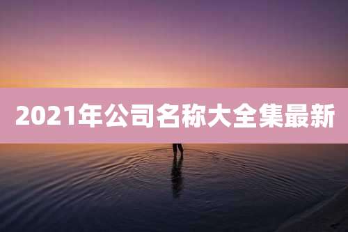2021年公司名称大全集最新