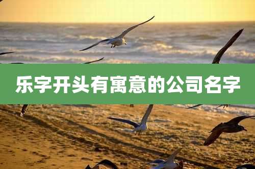 乐字开头有寓意的公司名字