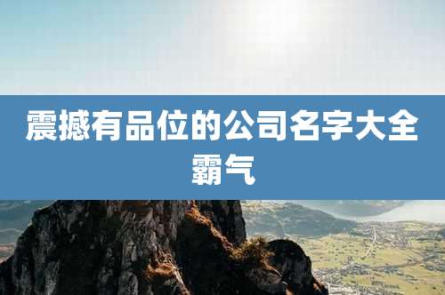 震撼有品位的公司名字大全霸气