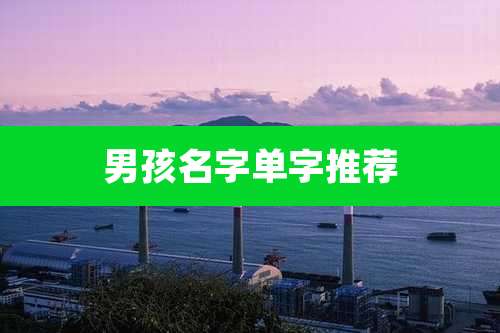 男孩名字单字推荐