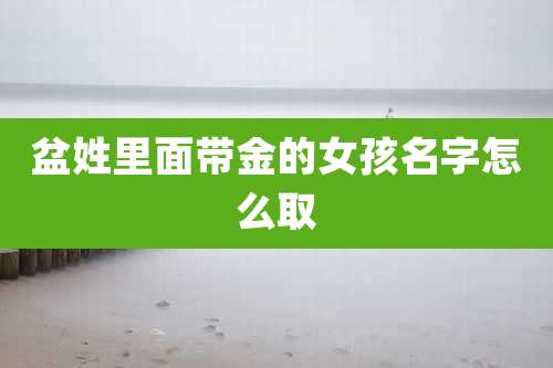 盆姓里面带金的女孩名字怎么取