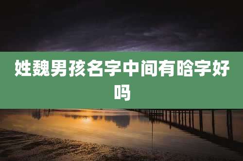 姓魏男孩名字中间有晗字好吗