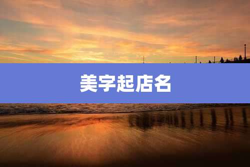 美字起店名