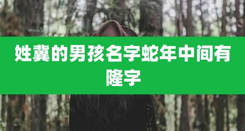 姓冀的男孩名字蛇年中间有隆字