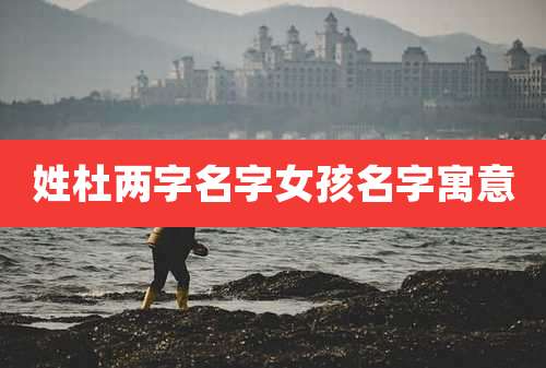 姓杜两字名字女孩名字寓意